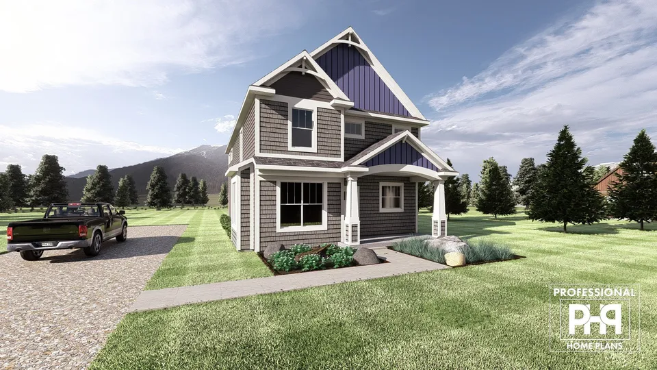 The Chestnut house plan, exterior view 2
